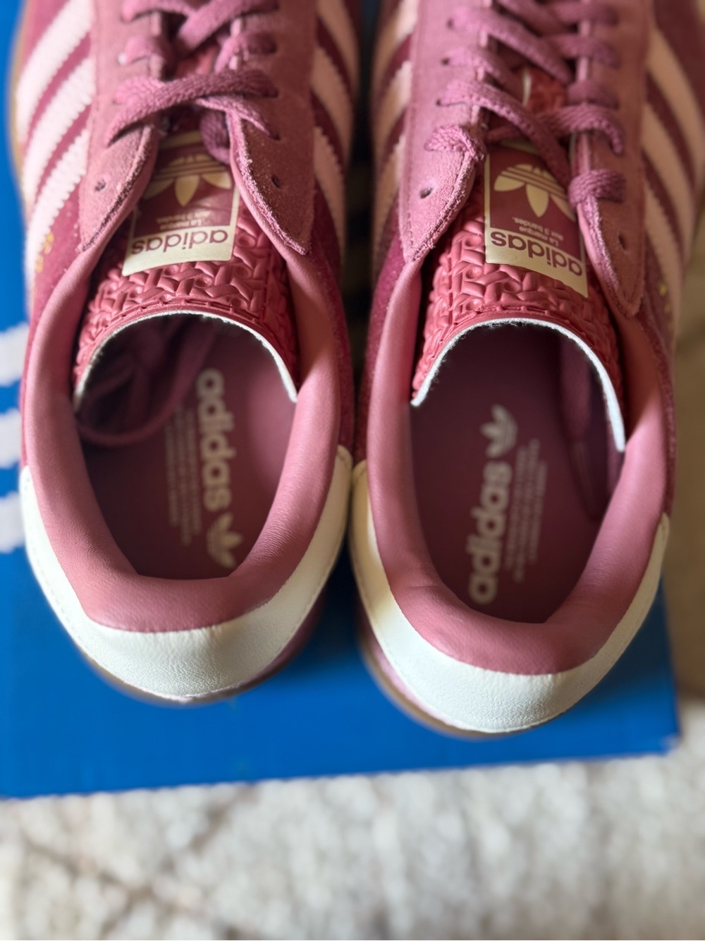 Adidas Gazelle Bold Pink Velvet Platform Sneakers Size 7 BNIB - Picture 5 of 13